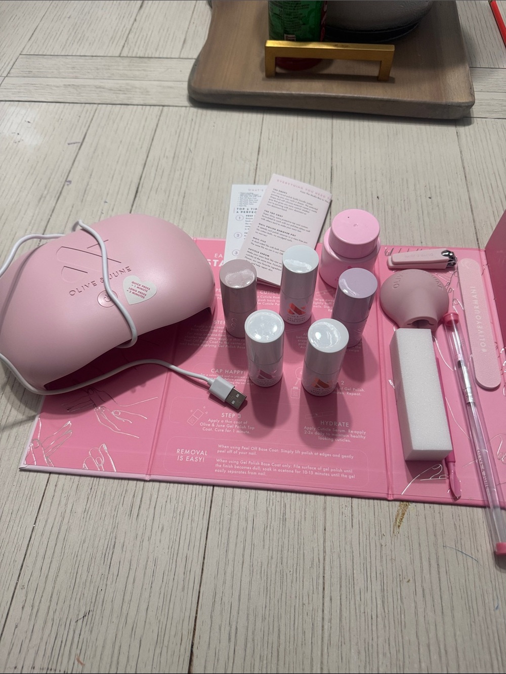 Olive & June Gel Nail Starter Kit with USB LED Lamp